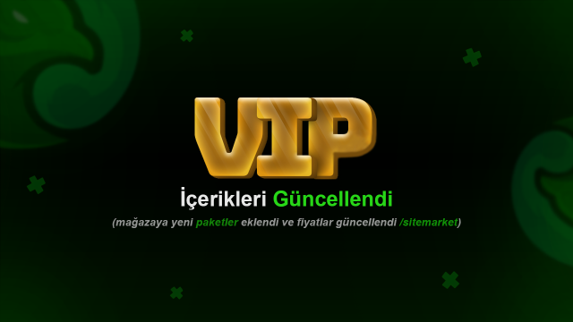 Mağaza fiyatlarına zam yapıldı, vip içerikleri güncellendi, yeni paketler eklendi!